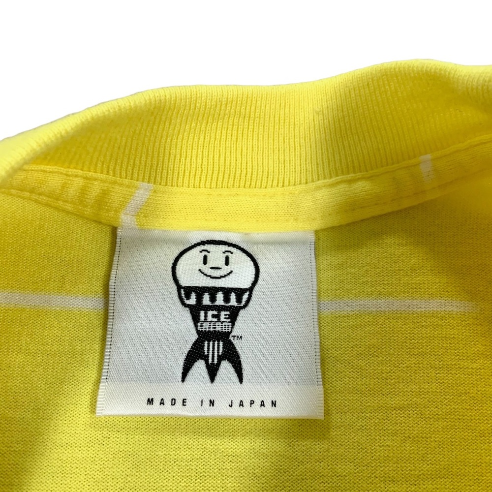 VTG Billionaire Boys Club Ice Cream Cones & Bones Yellow Striped T Shirt Size XS - Picture 4 of 5